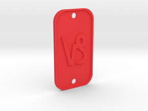 Capricorn (The Mountain Sea-goat) DogTag V1 in Red Processed Versatile Plastic