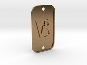 Capricorn (The Mountain Sea-goat) DogTag V1 in Natural Brass