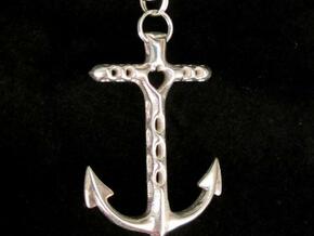 anchor in Polished Bronzed Silver Steel