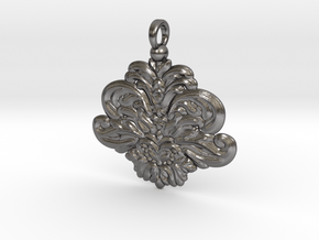 Ornamental-pendant-6cm in Polished Nickel Steel