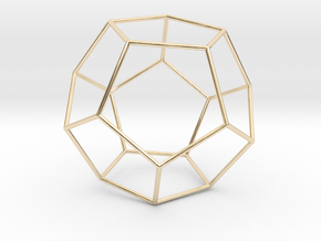 Pentahedron in 14k Gold Plated Brass