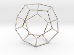 Pentahedron in Rhodium Plated Brass