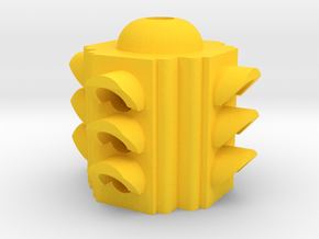 Traffic Light 4 Way Body - HO 87:1 Scale in Yellow Processed Versatile Plastic