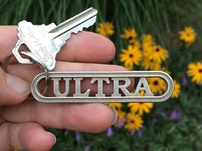 Ultra Marathon Gift Keychain  in Polished Bronzed Silver Steel