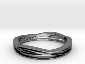 Boss1 Ring Size 8 in Polished Silver