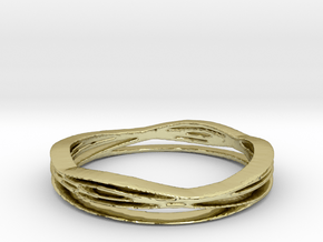 Boss1 Ring Size 8 in 18k Gold Plated Brass