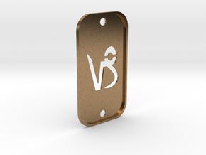 Capricorn (The Mountain Sea-goat) DogTag V2 in Natural Brass