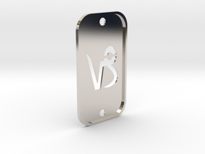 Capricorn (The Mountain Sea-goat) DogTag V2 in Rhodium Plated Brass