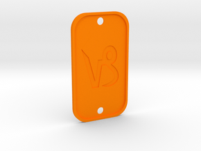 Capricorn (The Mountain Sea-goat) DogTag V4 in Orange Processed Versatile Plastic