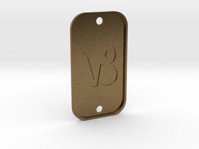 Capricorn (The Mountain Sea-goat) DogTag V4 in Natural Bronze