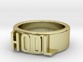 HODL Ring - Plain (Size 13) in 18k Gold