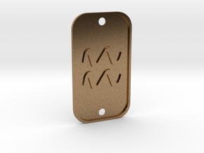 Aquarius (The Water-bearer) DogTag V1 in Natural Brass