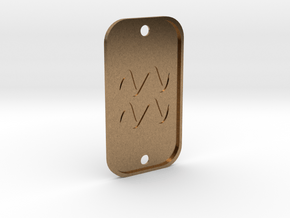 Aquarius (The Water-bearer) DogTag V3 in Natural Brass