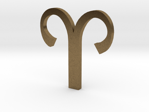 Aries (The Ram) Symbol  in Natural Bronze