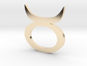 Taurus (The Bull) Symbol  in 14K Yellow Gold