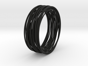 black statement bangle modern jewelry design gift  in Black Premium Versatile Plastic