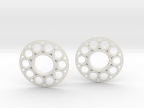 IF KDisc Earrings in White Natural Versatile Plastic