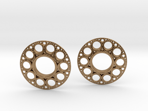 IF KDisc Earrings in Natural Brass