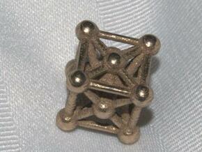 Metatron's Cube in Polished Bronzed Silver Steel