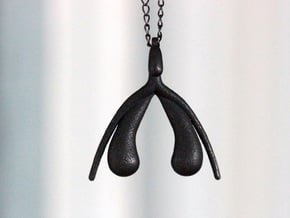 Clito - Clitoris Pendant in Polished and Bronzed Black Steel