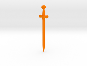 Rider-Waite Sword Pendant in Orange Processed Versatile Plastic