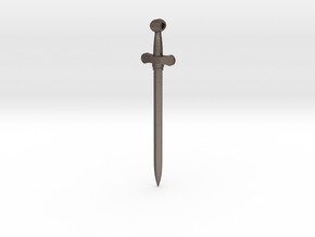 Rider-Waite Sword Pendant in Polished Bronzed Silver Steel