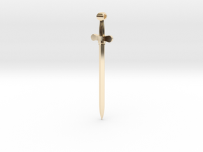 Rider-Waite Sword Pendant in 14k Gold Plated Brass