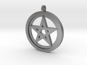 Rider-Waite Pentacle Pendant in Natural Silver