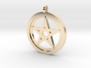 Rider-Waite Pentacle Pendant in 14k Gold Plated Brass