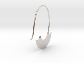 Hoop small to medium size (SWH2c) in Rhodium Plated Brass