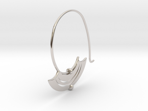 Hoop (SWH4c) in Rhodium Plated Brass