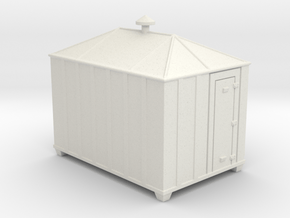 Signal Relay Shed - HO 87:1 Scale in White Natural Versatile Plastic