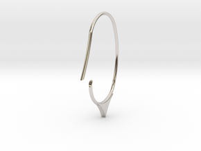 Hoop small to medium size(SWH7b) in Rhodium Plated Brass