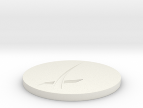 SpaceX Themed Coaster in White Natural Versatile Plastic