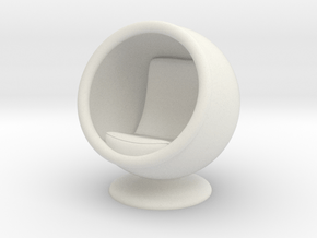 Ball Chair in White Natural Versatile Plastic