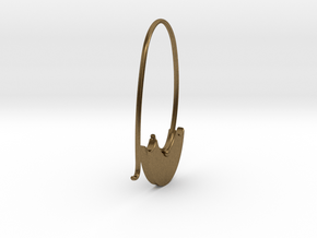 Hoop long oval (SWH5b) in Natural Bronze