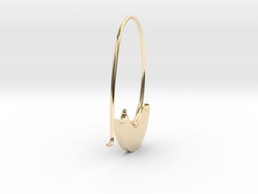 Hoop long oval (SWH5b) in 14k Gold Plated Brass