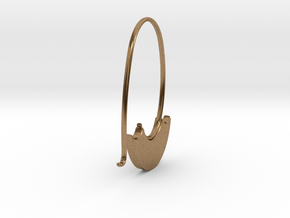 Hoop long oval (SWH5d) in Natural Brass