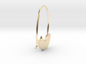 Hoop long oval (SWH5d) in 14k Gold Plated Brass