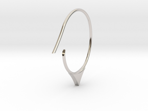 Hoop medium size (SWH6a) in Rhodium Plated Brass