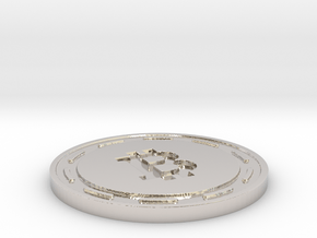 Bitcoin Themed Coaster in Platinum