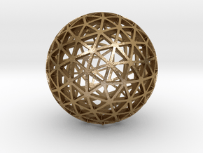 SUPER_PENTAKIS_DODECAHEDRON in Polished Gold Steel