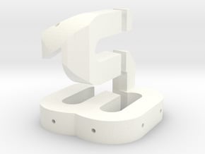 Numbers Sculpture in White Processed Versatile Plastic