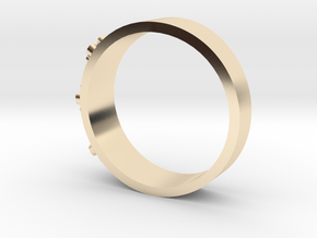 Flowerring in 14k Gold Plated Brass: 2.25 / 42.125