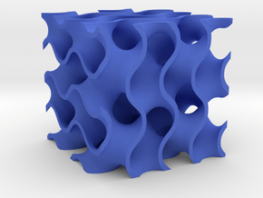 Gyroid Minimal Surface in Blue Processed Versatile Plastic