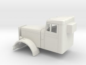 1/32 1955 Peterbilt 281 Cab in White Natural Versatile Plastic