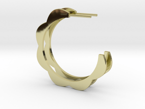 FLOWER POWER Hoop Earrings in 18k Gold Plated Brass: Medium