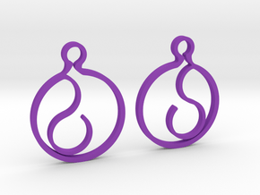 "Ask me anything" Earrings in Purple Processed Versatile Plastic