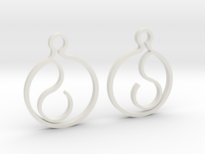 "Ask me anything" Earrings in White Premium Versatile Plastic