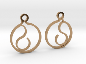 "Ask me anything" Earrings in Polished Brass